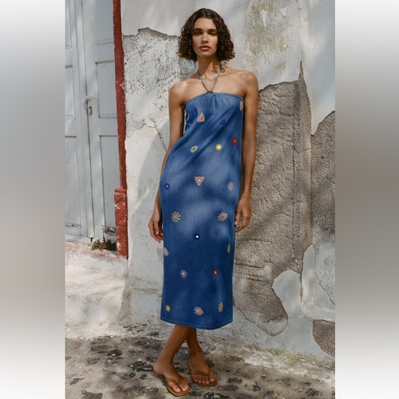 Zara | Dresses | Sale Zara Embroidered Midi Dress Sale | Poshmark